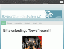 Tablet Screenshot of hovawarte-haltern.de